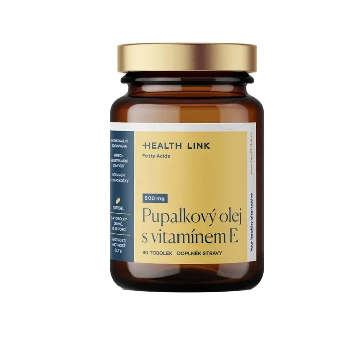 Health Link Pupalkový olej s vitamínem E 90 kapslí